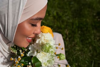 edit women photos, muslim female editor