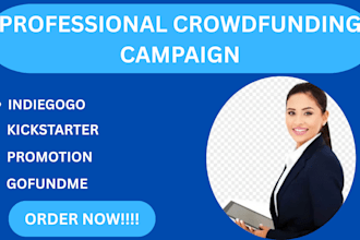 do crowdfunding campaign promotion on kickstarter gofundme indiegogo wefunder