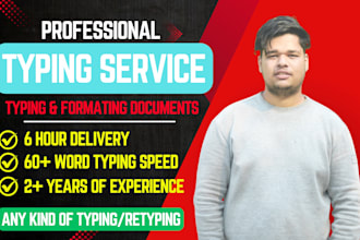 do fast and accurate typing service, retype scanned documents or pdfs