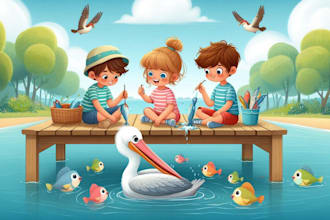draw professional children story book illustration and cover