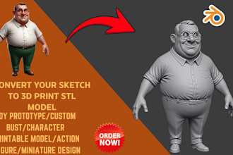 sculpt high quality 3d toys character for 3d printing and rendering