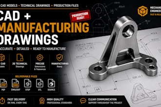 create cad models and technical drawings for manufacturing