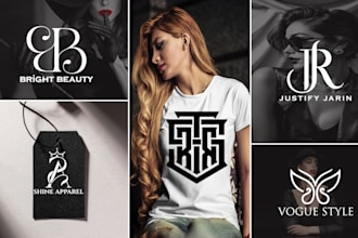 design luxury minimalist fashion logo design for your brand