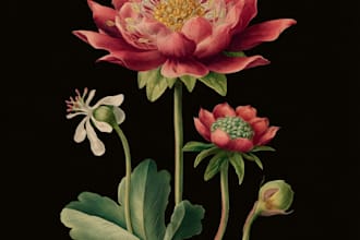 illustrate best botanical illustration of flowers