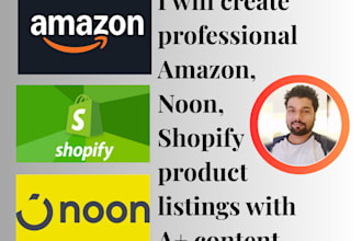 create amazon, noon, shopify product listing