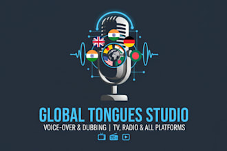 do voice over as dubbing artist in english, bengali, hindi
