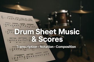 transcribe arrange compose create custom drum sheet music with song instrument