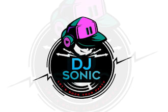 do professional dj music, studio and entertainment logo