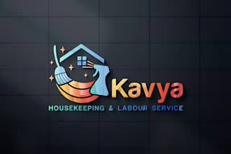 design unique janitorial, cleaning and housekeeping logo in 24 hour