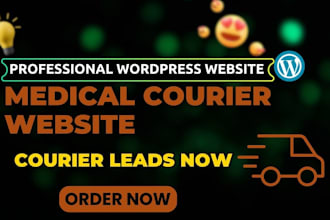 design professional medical courier, logistics, websites
