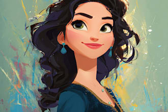 create personalized disney style portraits for kids