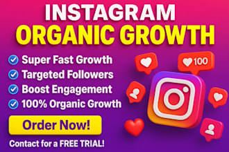 do super fast instagram organic growth, promotion and marketing for your ig page