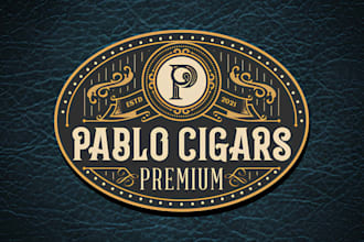 do modern cigar logo, bands, label, and cigar box design