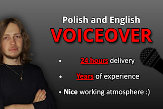 record english and polish male voice over