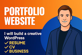 build a creative wordpress portfolio, resume, CV, or business website