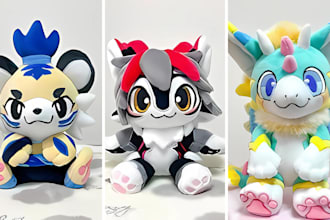 create handmade soft custom plush toy stuffed animals crochet kawaii plushie