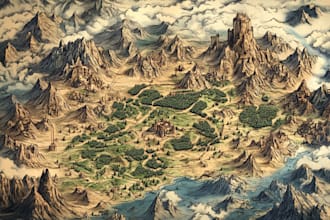 create a high quality fantasy map