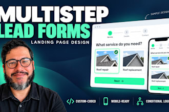 build a multistep form landing page for lead generation