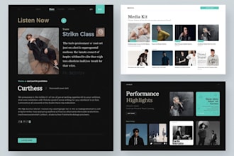 create a custom press kit, music epk, or media kit design for indie artists