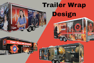 design professional trailer wrap, truck wrap, and vehicle wrap graphics