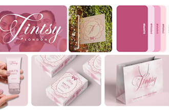 create a cosmetic brand identity and beauty identity