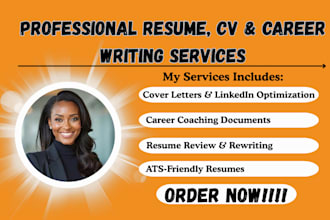 design a modern executive resume, optimize linkedin profile, and boost career