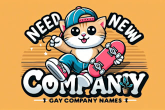 design cute cat skateboarder pop art mascot logo in 12 hours