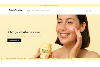 design cosmetic shopify store beauty skincare shopify store skincare website