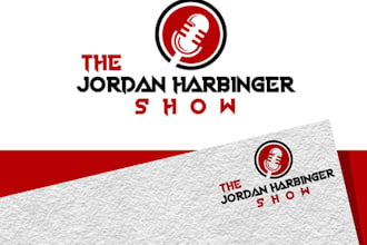 design eye catching microphone, podcast logo