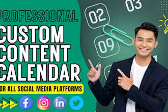 create custom social media marketing content calendar