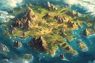 draw custom fantasy map for you