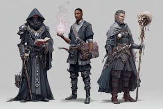 design a fantasy, dark fantasy character concept