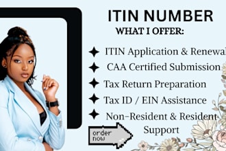 get your itin, irs tax id, and prepare your US tax documents as caa