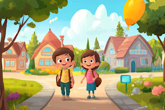 design children story book illustration
