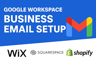 set up google workspace business email for wix, squarespace and shopify website