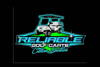 create creative and good looking golf cart logo design