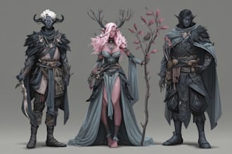 design a fantasy, dark fantasy character concept