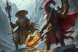 create a d and d character art and dnd art