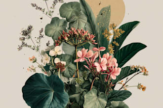 draw an unique botanical illustration