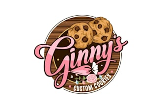 create awesome and gorgeous cookie shop logo design