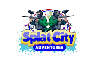 create wonderful and excellent paint ball logo design
