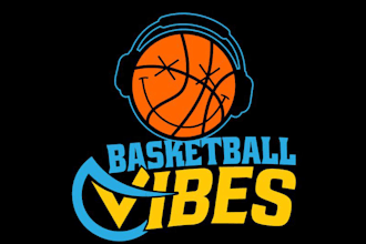 create basketball logo with custom illustration