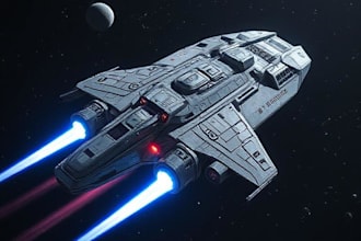 draw high quality spaceship concept