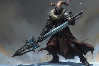 design stunning weapon concept art for games and projects