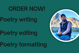 do write a custom poem editing poetry book and formatting poetry