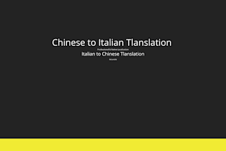 professionaly translate from italian to chinese for website, docs, and apps