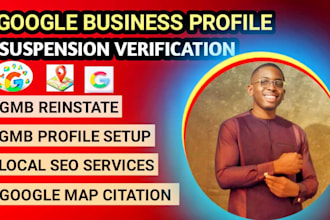 setup, do google business profile verification and reinstate suspended gmb