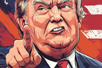 make a political cartoon and comic