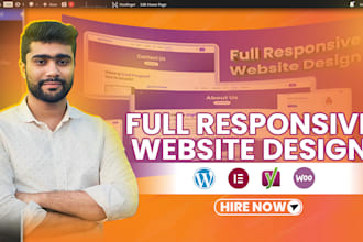 create a modern responsive full website design