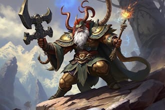 draw fantasy illustrations, concept art, and card game art